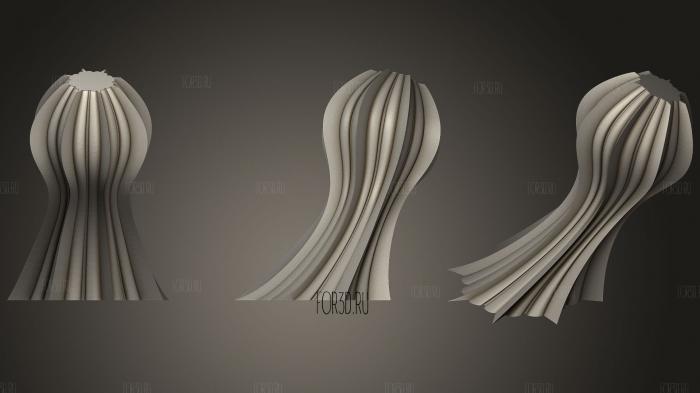 Bulb Vase 3 stl model for CNC